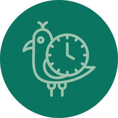 Modern saat simgesinin vektör illüstrasyonu