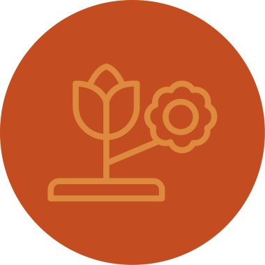 Modern bitki simgesinin vektör illüstrasyonu