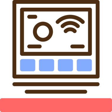 Bilgisayar. Web simgesi basit illüstrasyon