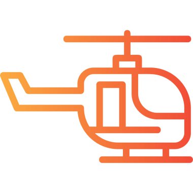 helikopter web simgesi, vektör illüstrasyonu