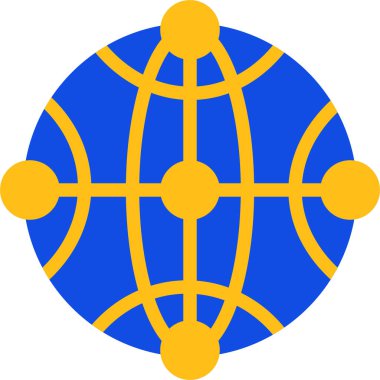 Küre. Web simgesi basit illüstrasyon