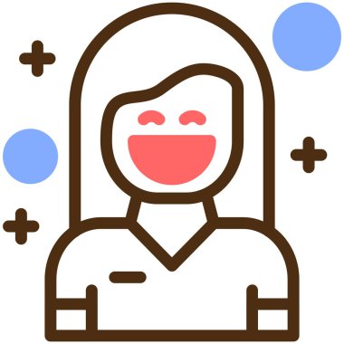 Avatar kız simgesi - taslak biçimi