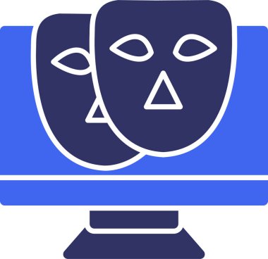 Güzellik maskesi makyaj simgesi - taslak biçimi