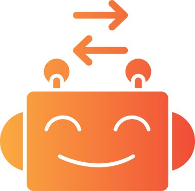 robot. Web simgesi basit illüstrasyon