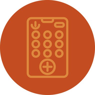 Bir cep telefonunun vektör illüstrasyon simgesi