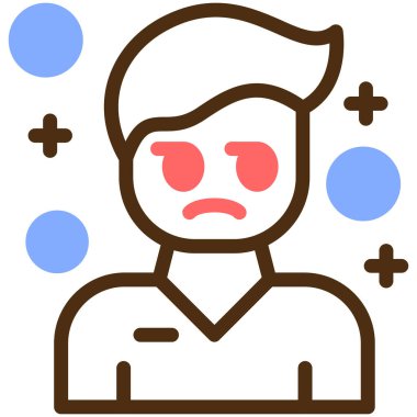 Ağlayan Adam simgesi, vektör illüstrasyon tasarımı