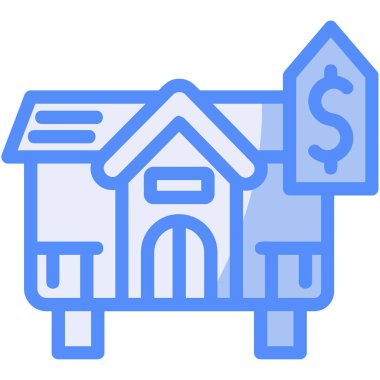 Banka binası. Basit resimleme