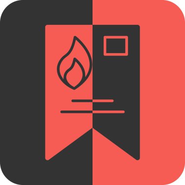 Bir ateş simgesinin vektör illüstrasyonu