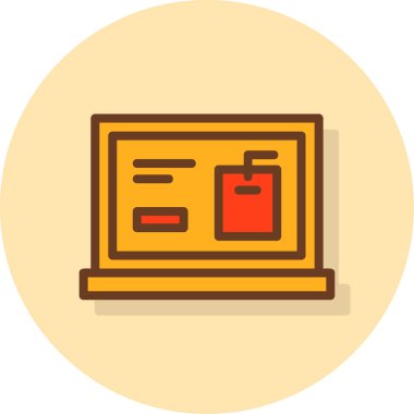 Bilgisayar. Web simgesi basit illüstrasyon