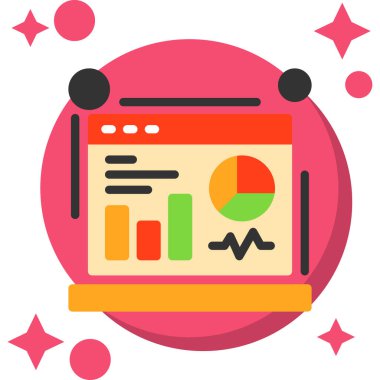 düz biçimli analitik iş grafiği simgesi