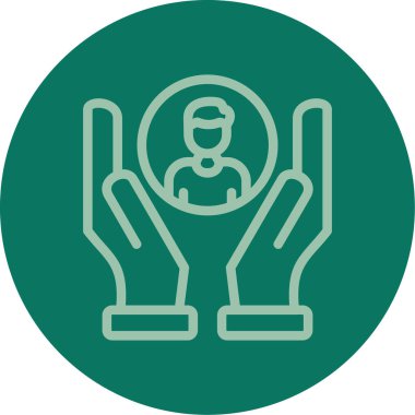 İnsan simgesinin vektör illüstrasyonu