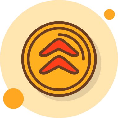 Para para birimi simgesi ile doldurulmuş ana hat biçimi