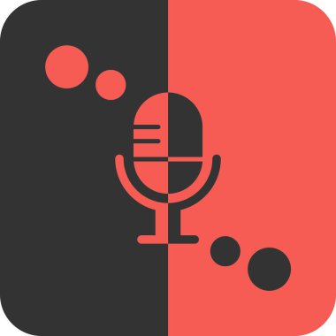 mikrofon simgesi vektör illüstrasyonu