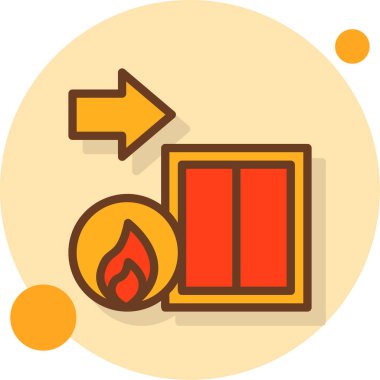 Yangın. Web simgesi basit illüstrasyon