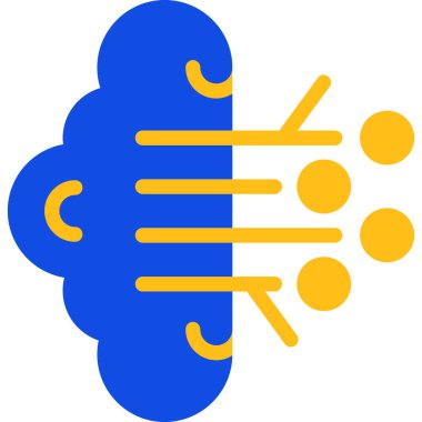 Beyin. Web simgesi basit illüstrasyon