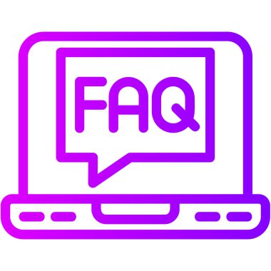 faq web renk vektörü simgesi