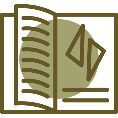 kitap simgesi, vektör illüstrasyonu