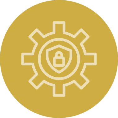 Güvenlik sistemi simgesi vektör illüstrasyonu