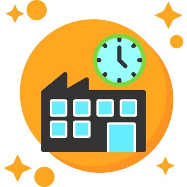 Bir saatin vektör illüstrasyonu