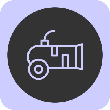 Traktör ikon vektör illüstrasyonu