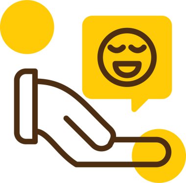 Pozitif bir jest vektör illüstrasyonuyla el