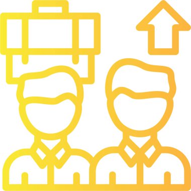 iş takımı simgesi ana hatlar biçiminde