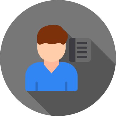 Adamım. Web simgesi basit illüstrasyon