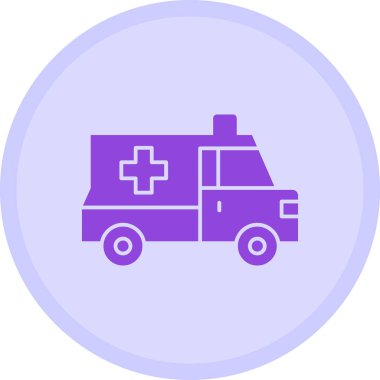Ambulans. Web simgesi basit illüstrasyon