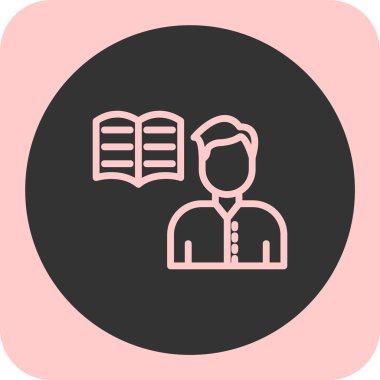 Kitap simgesi soyut arkaplanda izole edildi