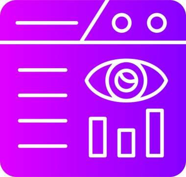 Göz. Web simgesi basit illüstrasyon