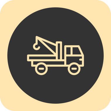 kamyon simgesi, vektör illüstrasyonu