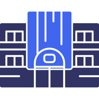 inşaat yapı ikonu doldurulmuş ana hatlar biçiminde