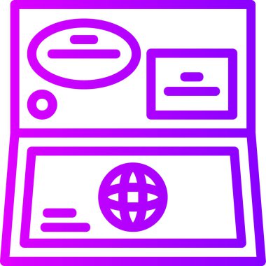 Tarayıcı. Web simgesi basit illüstrasyon