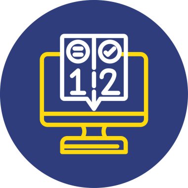 Dizüstü bilgisayar simgesinin vektör çizimi