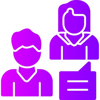 iş insanları simgesi, vektör illüstrasyonu