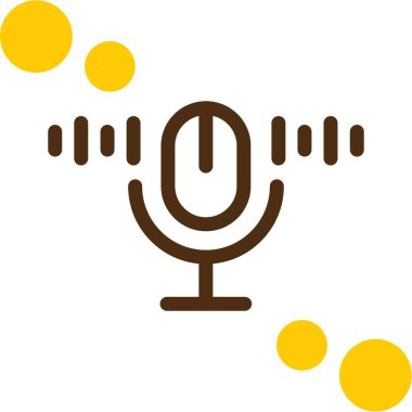 Mikrofon. Web simgesi basit illüstrasyon