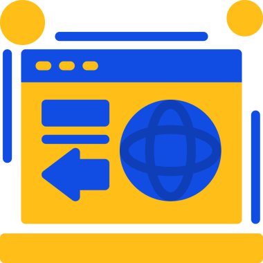 Tarayıcı tarayıcı internet simgesi - taslak biçimi