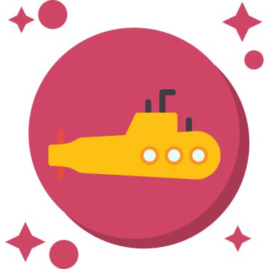 Denizaltı simge vektör çizim