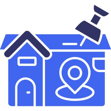 Evin yeri. Basit illüstrasyon