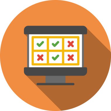 bilgisayar monitörü simgesi, düz biçim