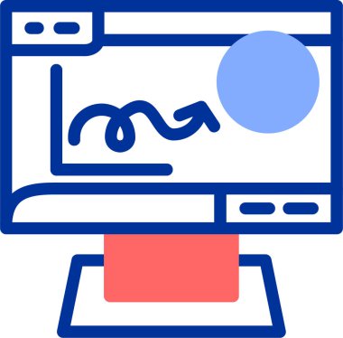 Bilgisayar. Web simgesi basit illüstrasyon