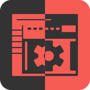 Ağ simgesi. Ayarların vektör illüstrasyonu