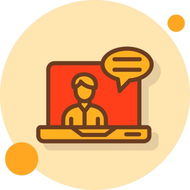 çevrimiçi sohbet simgesi çizimi