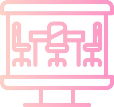 Yedek kulübesi Web simgesi basit illüstrasyon