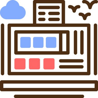 Bulut Sunucusu. Basit illüstrasyon