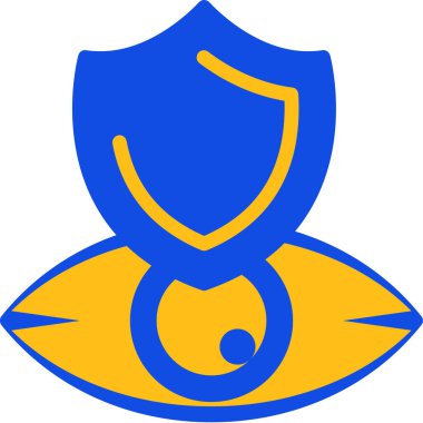 Çizgi film göz simgesinin vektör çizimi