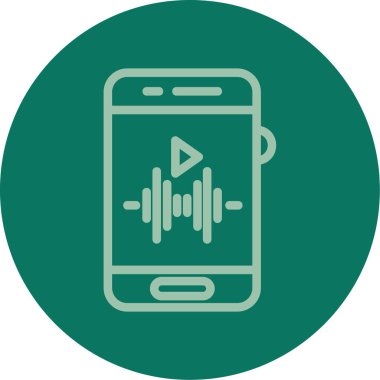 Müzik çalar modern simgesinin vektör illüstrasyonu