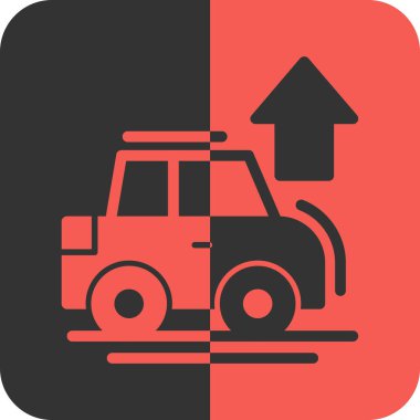 Araba simgesinin vektör illüstrasyonu