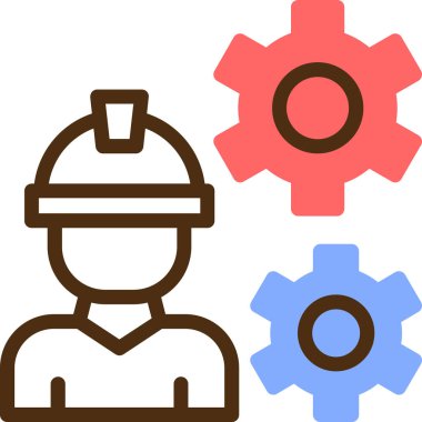 Mühendis web simgesi basit illüstrasyon