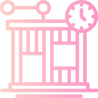 Saat simgesinin vektör illüstrasyonu